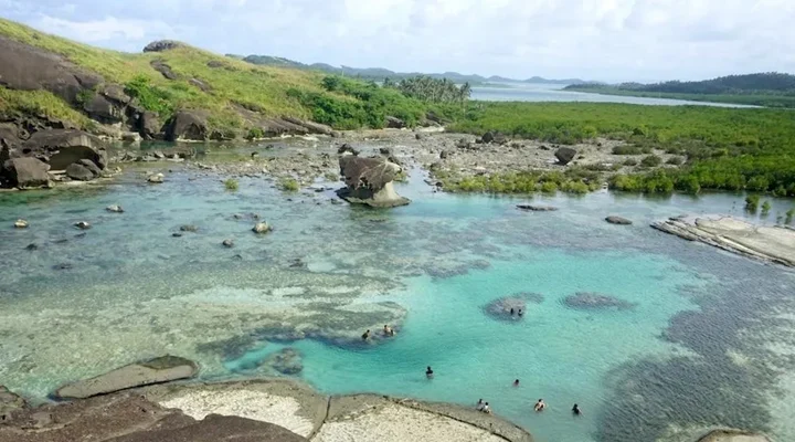 Tidal pools among the rock formations of Biri Island, Northern Samar