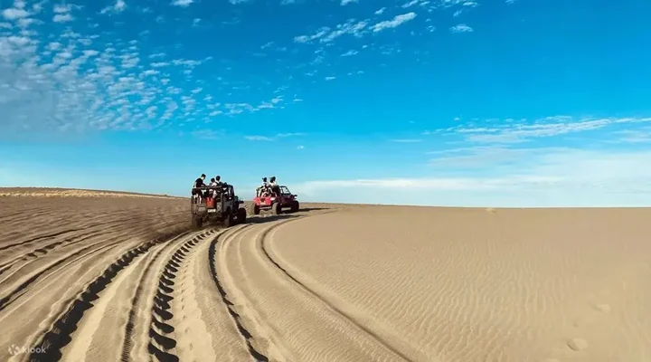 4x4 vehicles crossing the Paoay Sand Dunes, Ilocos Norte