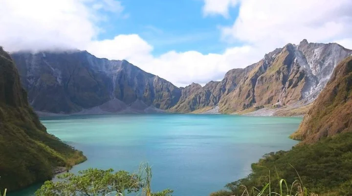 Turquoise crater lake of Mount Pinatubo